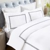 Cotton Chain Links Embroidered 3 Piece Duvet Cover Set by Blue Nile Mills - 2 of 4