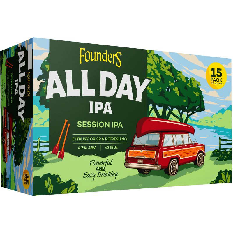Founders All Day IPA Beer - 15pk/12 fl oz Cans, 1 of 7