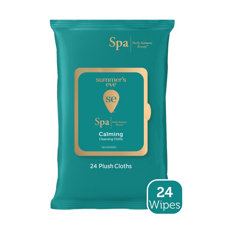 Summer&#39;s Eve Spa Calm Feminine Cleansing Cloth - 24ct, 1 of 9
