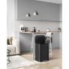 13-Gallon Stainless Steel Trash Can with Lid, 50L Soft-Close Garbage Bin with Inner Bucket & Wide Pedal - 2 of 4