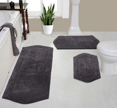Waterford Collection Cotton Tufted Set of 3 Bath Rug Set - Home Weavers