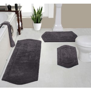 Waterford Collection Cotton Tufted Set of 3 Bath Rug Set - Home Weavers - 1 of 4