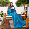 PAVILIA Fleece Wearable Blanket with Sleeves, Warm Cozy Soft Functional Lightweight Sleeved Throw Adults Men Women - 4 of 4