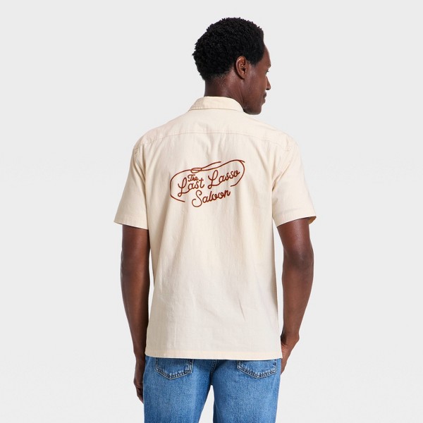 Camisa de vestir de manga corta estilo vintage para hombre - Goodfellow & Co™ crema 2