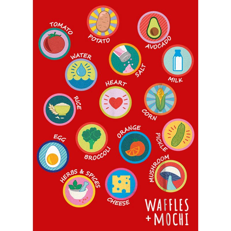 Boy's Waffles + Mochi Food Poster T-Shirt, 2 of 5