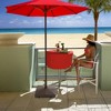 Casafield 64lb Capacity Fillable Mobile Umbrella Base Stand, Heavy Duty 20" Parasol Stand with 2 Wheels and Handle for Patio, Lawn, Deck, Poolside - 4 of 4