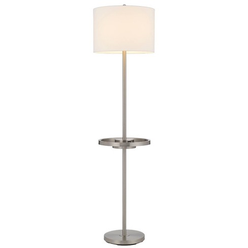 Contemporary Metal Floor Lamp Brushed Steel - Cal Lighting : Target
