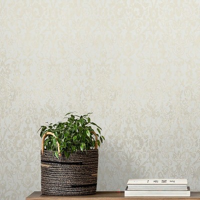 Majestic Damask Neutral Cream and Gold Wallpaper