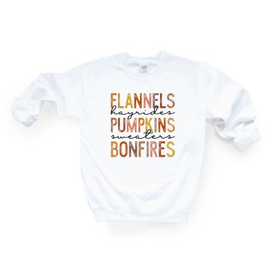 Simply Sage Market Women's Graphic Sweatshirt Flannels Hayrides Pumpkins