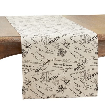 Saro Lifestyle Table Runner With Paris Printed Design : Target