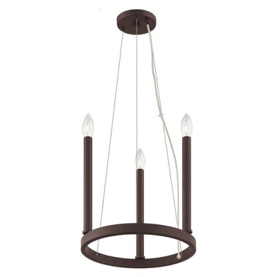 Bronze Mini Candle 3-Light Chandelier