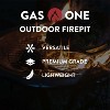 GasOne 22 in Outdoor Wood Burning Fire Pit with Mesh Lid and Fire Picker – Durable Alloy Steel for Backyard, Porch, Deck, Camping, BBQ - 2 of 4