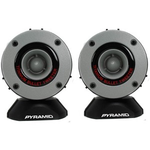 Pyramid TW28 3.75" 300W Super Car Audio Horn Bullet Aluminum Tweeters - 1 of 4