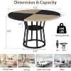 TackView 47''Round Dining Table for 4-6, Farmhouse Dining Room Circle Dinner Table with Storage and Metal Legs,for Living Room,Kitchen - 3 of 4