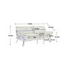 70" Sleeper Sofa Bed,Modern Linen Upholstered Convertible 2-Seater Couch with Thick Cushion for Small Spaces Living Room-Baofuwish - 4 of 4