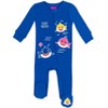 Pinkfong Baby Shark 2 Pack Zip Up Sleep N' Play Coveralls Pink / Gray - 2 of 4