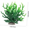 Artificial Aquarium Plants, Simulation Silicone Ornament Artificial Coral Sea Tree Aquarium Fish Tank Landscaping Decoration Green - 2 of 4