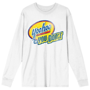 Yoo-Hoo Or You Don't Crew Neck Long Sleeve White Adult Tee - 1 of 3