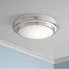360 Lighting Modern Ceiling Light Flush Mount Fixture LED Silver 13 1/2" Wide Double Tier for Bedroom Kitchen Living Room Hallway - 2 of 4