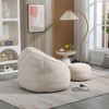 Airsurfer Bean Bag Chair for Adults with Footrest – Soft Padded Cover, Ideal for Bedroom, Dorm, Gaming or Living Room - 3 of 4