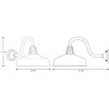 Progress Lighting Cedar Springs 1-Light Outdoor Wall Lantern in Black with White Shade - 2 of 2