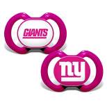 Baby Fanatic Officially Licensed Unisex Pacifier 2-Pack - Pink NFL New York Giants