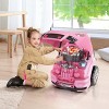 INFURNIC Nature Exploration Toys Kids Mechanic Truck Engine Toy Set Car Service Play Workshop with Tools, Pink, 15.75"*15.25"*18.5" - 3 of 4