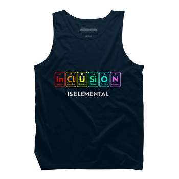 Adult Design By Humans Inclusion is Elemental Flag Rainbow Periodic Table By CyanidieTank Top