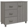 vidaXL Sideboard HAMAR Light Gray 35.4 in.x15.7 in.x31.5 in. Solid Pinewood - 2 of 4
