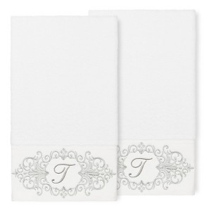 Linum Home Textiles 100% Turkish Cotton MONICA 2PC Embellished Bath Towel Set - 1 of 1
