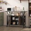 Bestier Small Kitchen Island Buffet Table with Storage Drawers - 2 of 4
