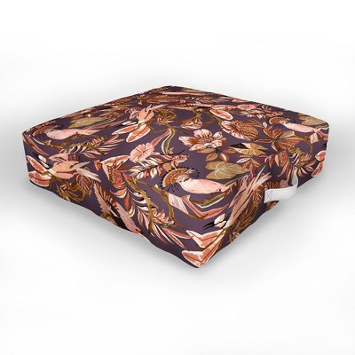 Marta Barragan Camarasa 2Pink tropical birds landscape Outdoor Floor Cushion - Deny Designs