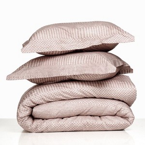 Farm to Home Terrain Organic Duvet Set – 100% Organic Cotton, 300 TC Printed Sateen, Soft Breathable Lightweight, Elegant Bedding - 1 of 3