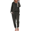 Ekouaer Pajamas Women's Long Sleeve Pj Set Soft 2 Piece Loungewear Sleepwear with Jogger Pants - 3 of 4