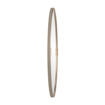 Carlton Silver and Gold Wood Oval Wall Mirror