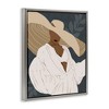 Stupell Industries Boho Sun Hat Botanical Leaf Floating Frame Canvas Art, Gray, 25" x 31" - 2 of 4