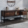 Briarbrook Office Credenza Barrel Oak - Sauder: Industrial Style, Laminated Surface, Metal Frame, 2-Drawer Storage - 3 of 4