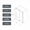 PexFix 76 in.x 54 in. Frameless Single Sliding Shower Door 8mm Tempered Glass With Adjustable Soft Closing Design for Spa Bathroom Brushed Nickel - 2 of 4