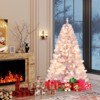Tangkula 6FT Pre-lit Artificial Christmas Tree Hinged Xmas Tree with 688 Branch Tips 250 Warm White LED Lights 8 Lighting Modes and Metal Stand - 3 of 4