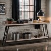 Hommoo Industrial Console Table, 2-Tier Narrow Sofa Table - 3 of 4