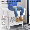 Karl Home 32 x 22 in. Utility Sink Laundry Tub with Faucet and Shelf & Drainboard in White - 3 of 4