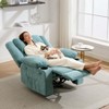 Heated Massage Reclinable Rocking Chair for Adults - Manual Nursery Glider with Cup Holder, Suitable for Living Room & Bedroom - 2 of 4