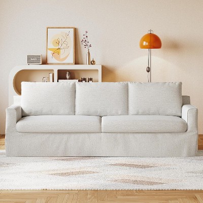 Lycvki 93" Modern 3-Seater Sofa Couch with Deep Seats and Removable Slipcover