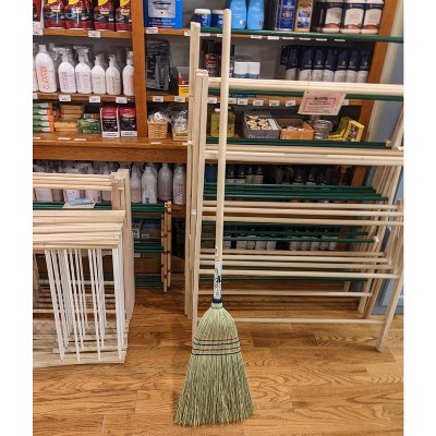 Handcrafted 55" Natural Corn Straw Broom with Hardwood Handle