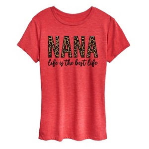 Women's - Instant Message - Nana Life Is The Best Life Short Sleeve Graphic T-Shirt - 1 of 4