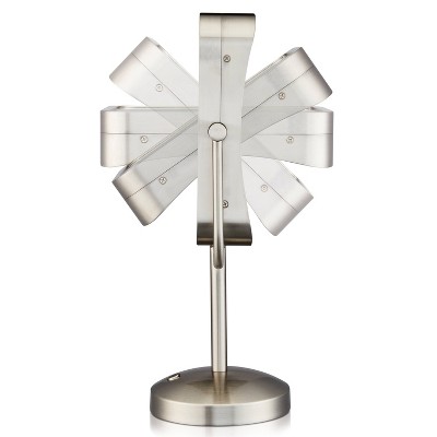 Brushed Nickel LED Lighted Magnifying Vanity Mirror