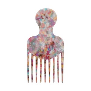 Unique Bargains Round Handle Marble Hair Insert Comb 1 Pc - 1 of 4