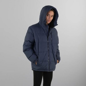 Members Only Women's Twill Block Puffer Oversized Jacket - 1 of 3