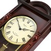 Bedford Clock Collection Grand 31 Inch Chiming Pendulum Wall Clock in Antique Mahogany Cherry Finish - 4 of 4