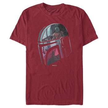 Men's Star Wars The Mandalorian Helmet Reflection T-Shirt